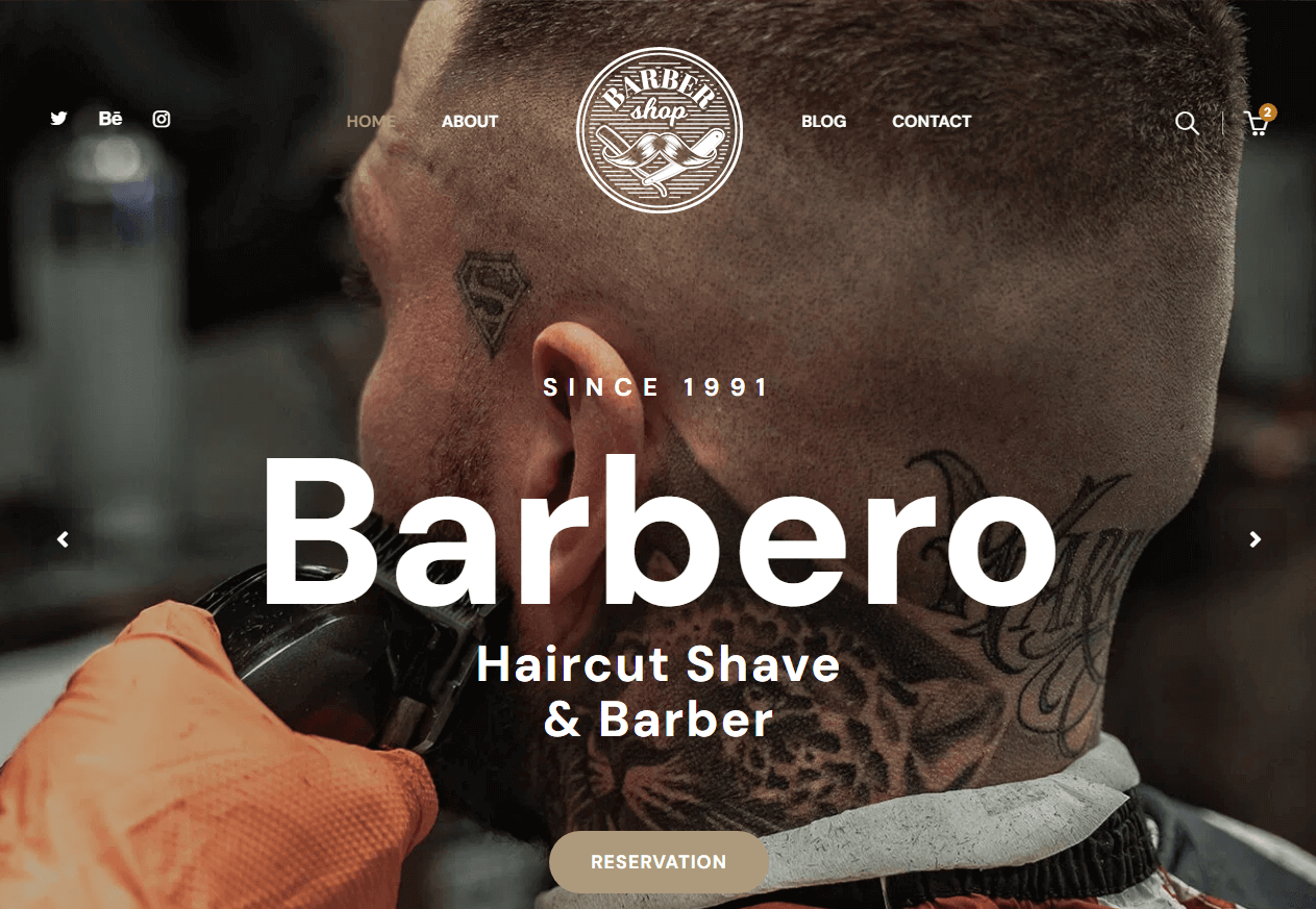 Шаблон Barbero для сайта парикмахерской