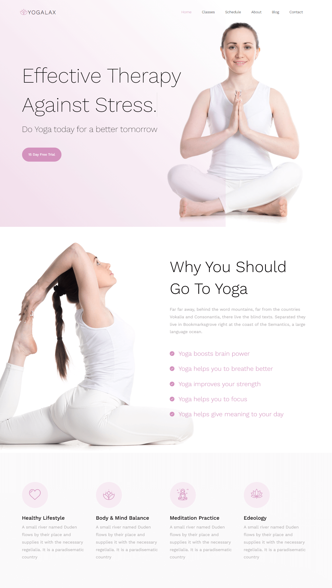 Шаблон Yogalax для сайта по йоге