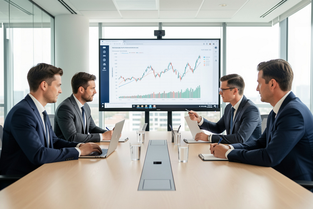 Деловая встреча, демонстрирующая процесс принятия решений в сфере B2B