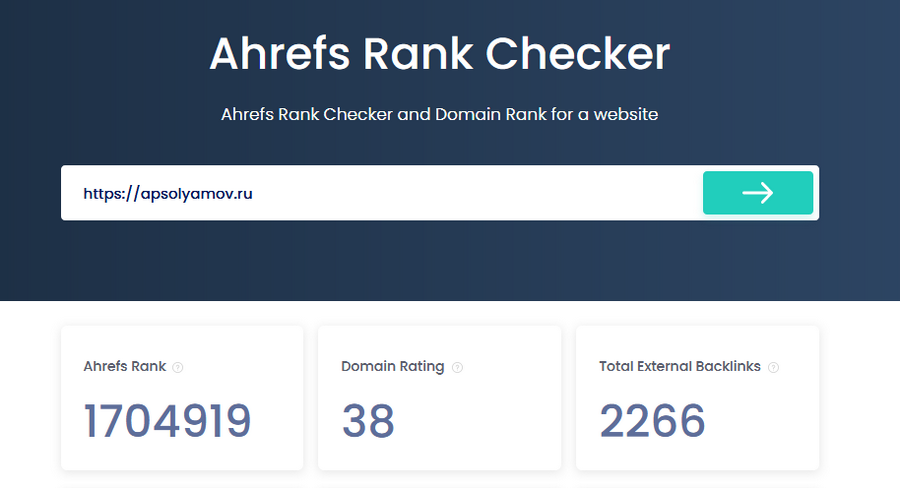 Ahrefs Rank Checker Check