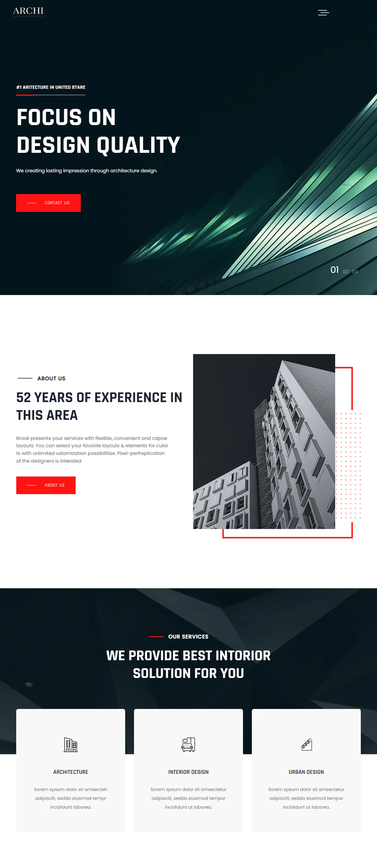 скриншот шаблона Archi